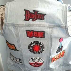Custom Old Navy Denim Rock and Roll Vest